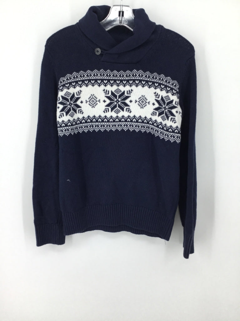 Childrens Place Child Size 7 Navy Print Sweater - boys