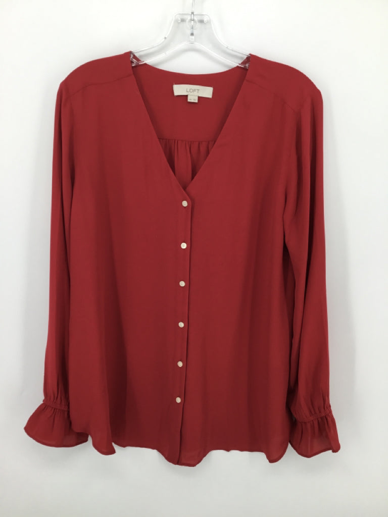LOFT Size M Poly Blend Top