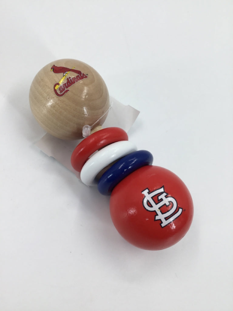 MLB Cardinals Wooden Rattle