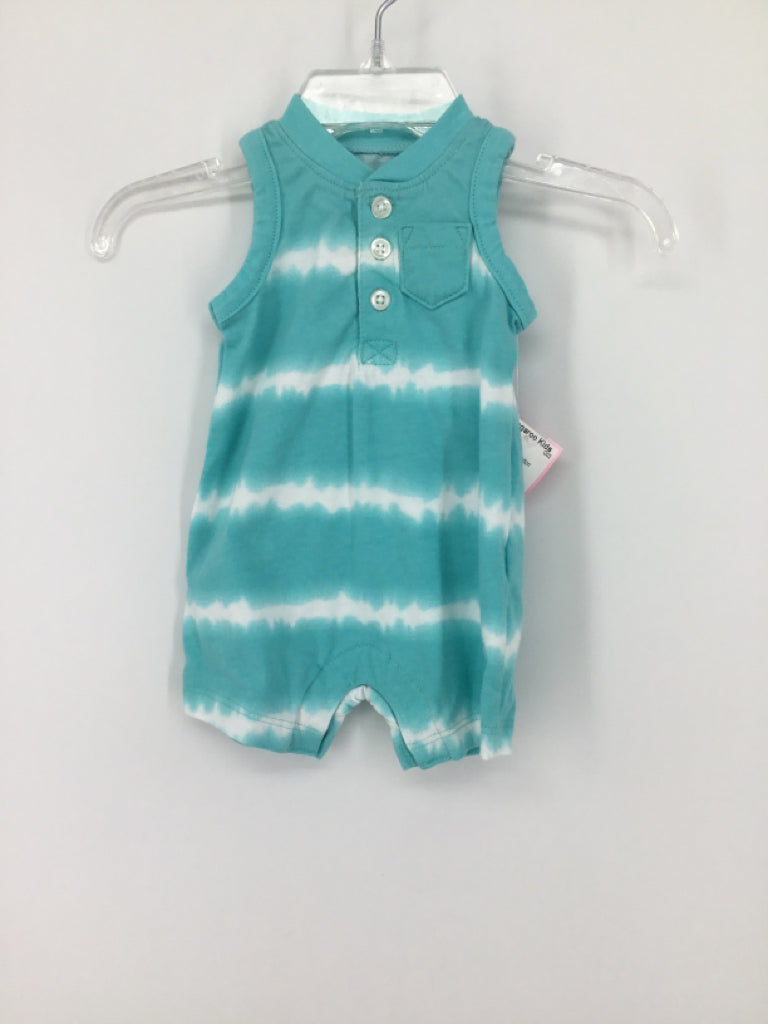 Carter's Child Size Newborn Blue Tye Dye Outfit - boys