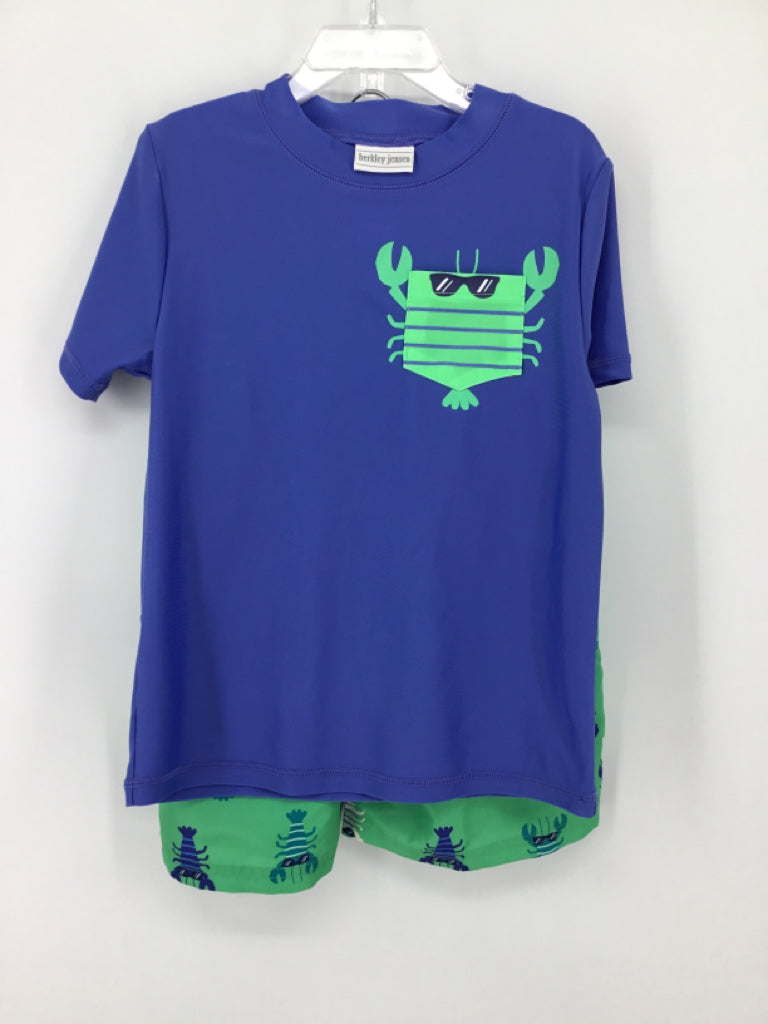 Berkley Jensen Child Size 7 Blue screen printed Swimwear - boys