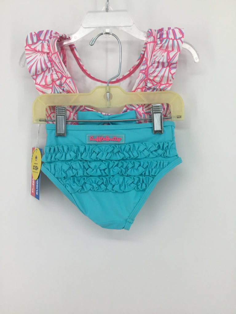 Ruffle Butts Child Size 18-24 Months Pink Swimwear - girls