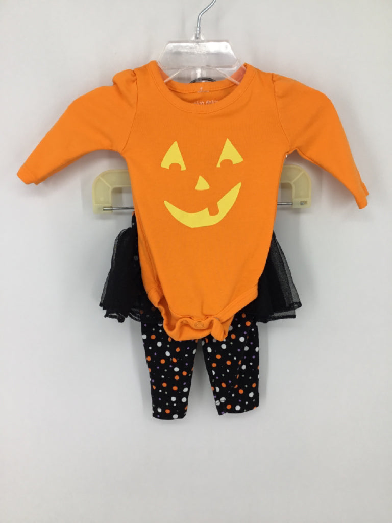 okie dokie Child Size Newborn Orange Halloween Outfit
