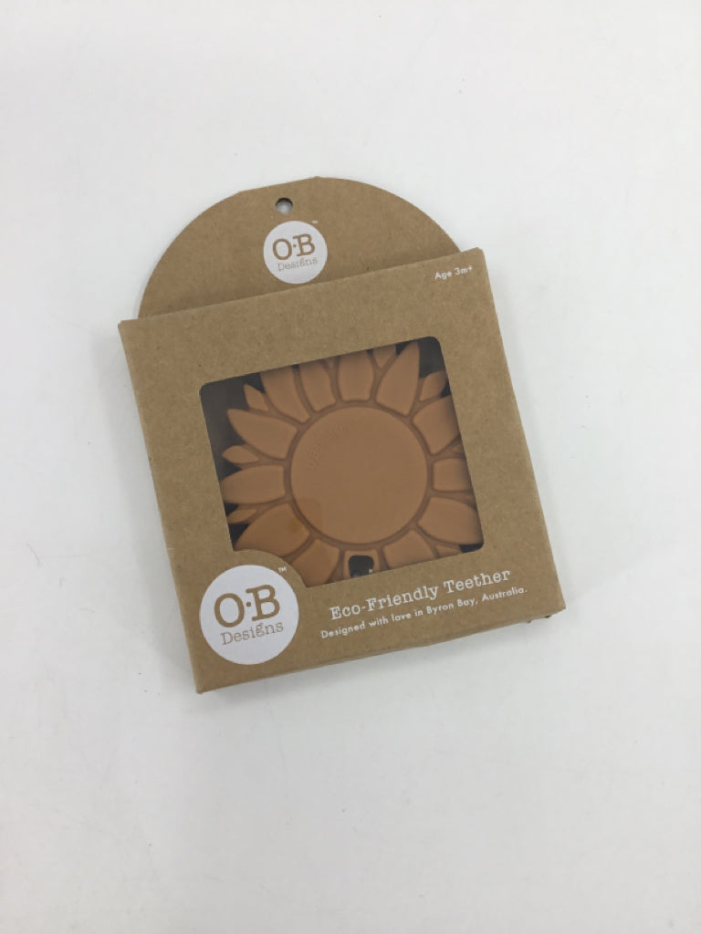 OB Designs Orange Silicone Sunflower Teether