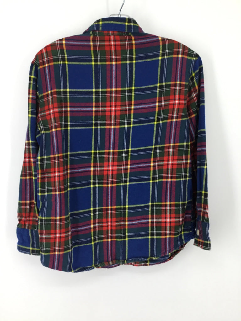 Lands' End Child Size 8 Multi-Color Plaid Shirt - boys