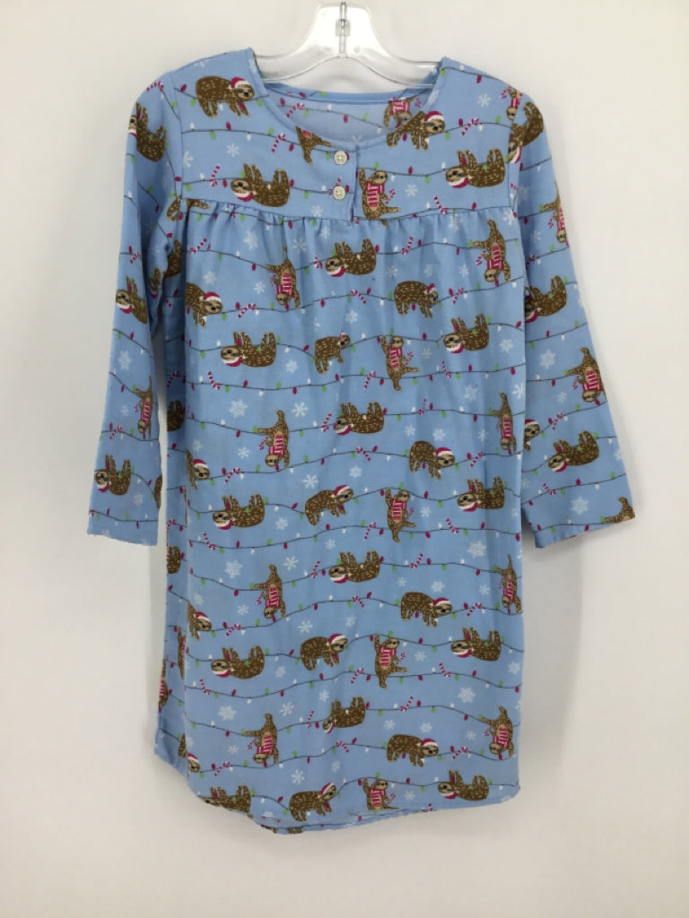 Lands' End Child Size 6 Blue Christmas Pajamas