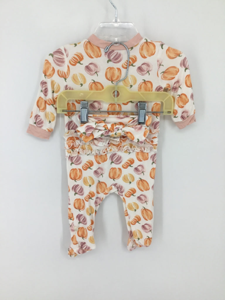 Milkberry Child Size 0-3 Months Pink Halloween Sleeper & Headband