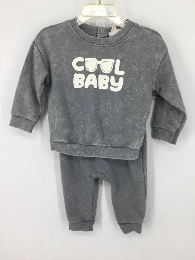 Cat & Jack Child Size 12 Months Gray screen printed Outfit - boys