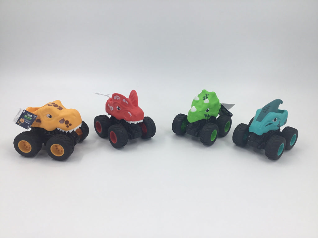 Dino Racers Friction Monster Trucks - Set of 4
