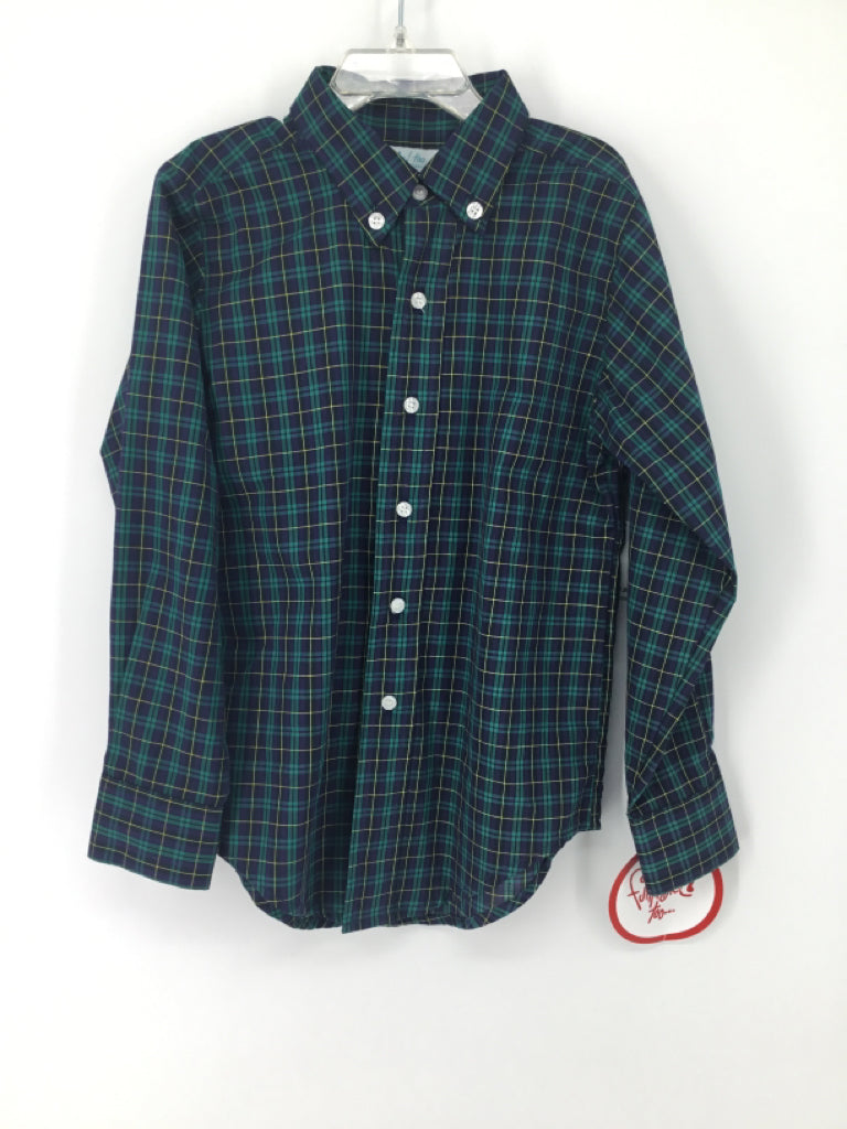 Funtasia! Child Size 7 Navy Plaid Shirt - boys