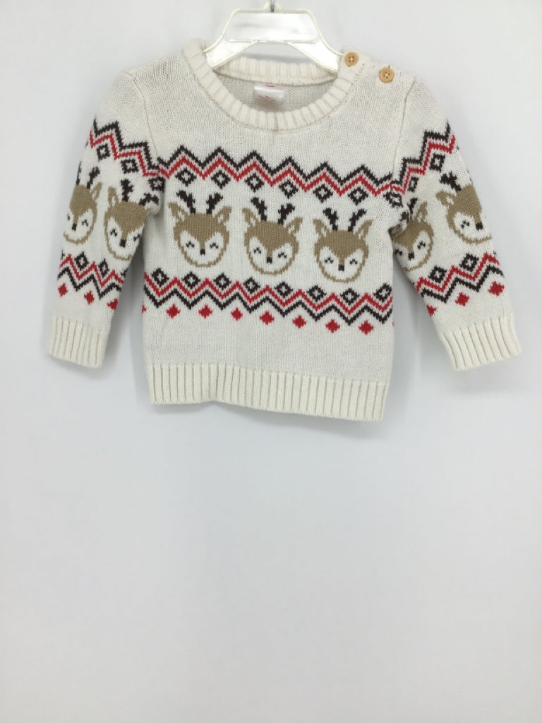 Holiday Time Child Size 12 Months White Christmas Sweater