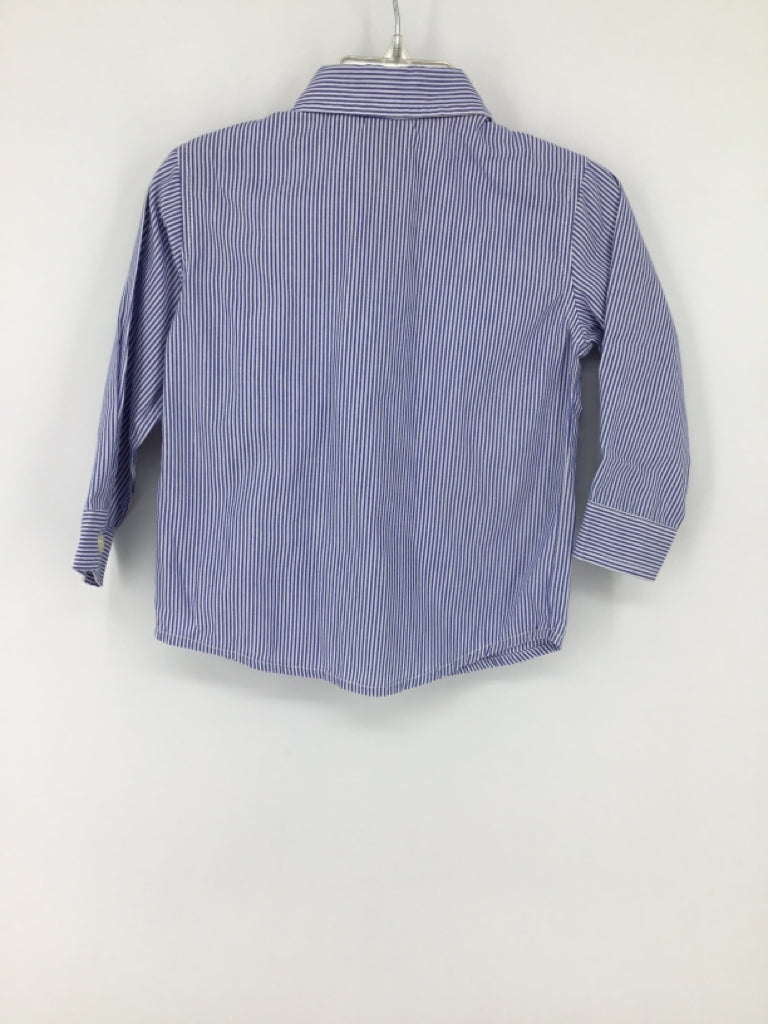 Nautica Child Size 18 Months Blue Stripe Shirt - boys