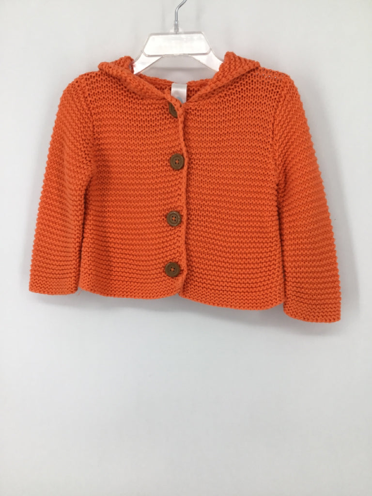 Stem Child Size 6 Months Orange Sweater - girls