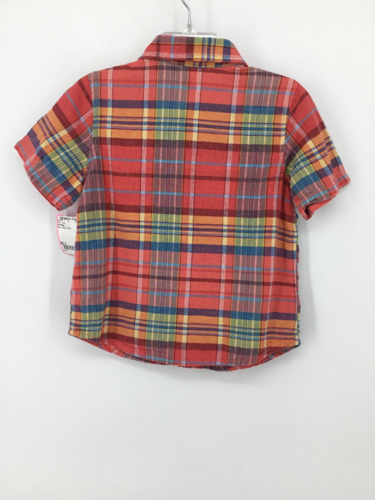 Old Navy Child Size 3 Red Plaid Shirt - boys