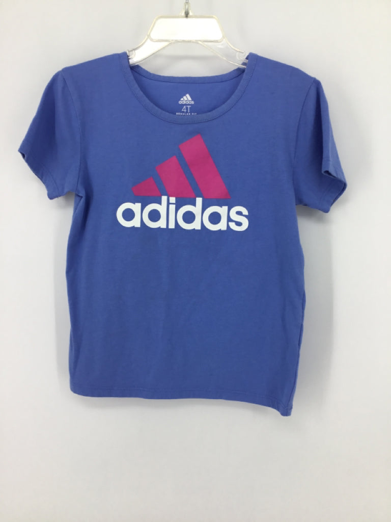 Adidas Child Size 4 Blue T-shirt - girls