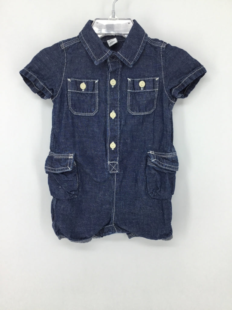 Baby Gap Child Size 3-6 Months Blue Solid Outfit - boys
