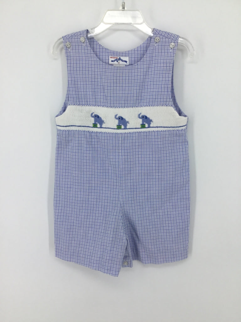 Silly Goose Child Size 2 Blue smocked Outfit - boys