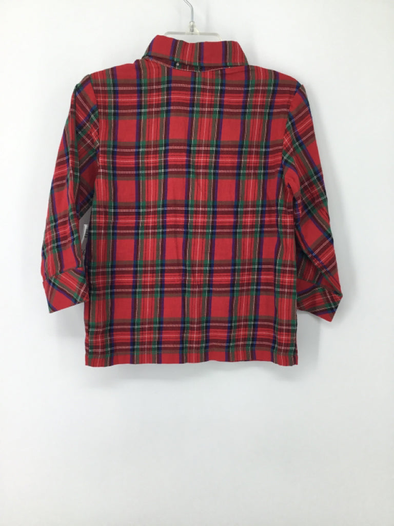 Cecil and Lou Child Size 2 Red Plaid Shirt - boys