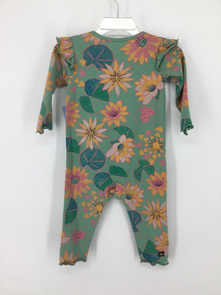 Tea Child Size 6-9 Months Green Outfit - girls