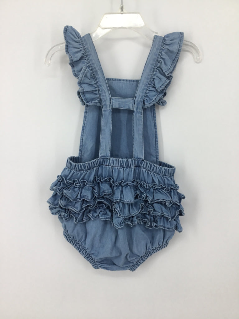 Ruffle Butts Child Size 12-18 Months Blue Outfit - girls