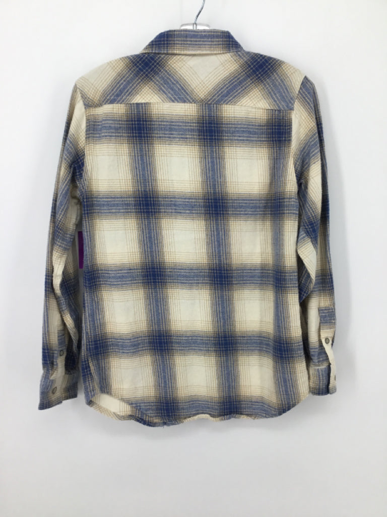 First Wave Child Size 10 Blue Plaid Shirt - boys