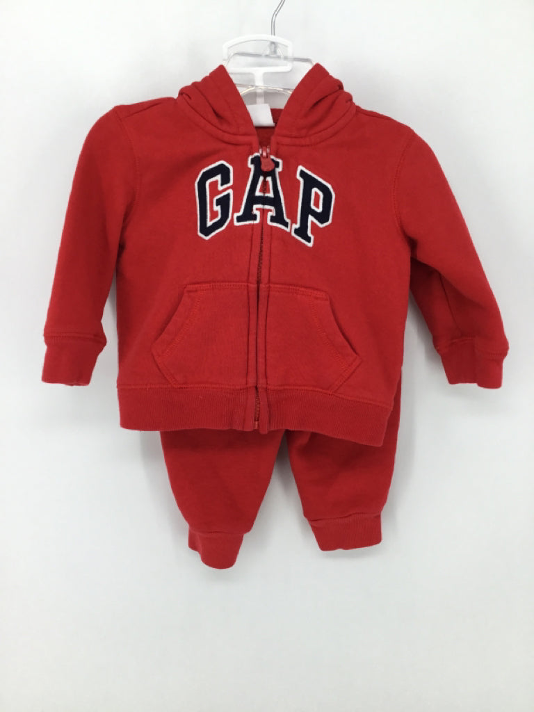 Baby Gap Child Size 6-12 Months Red Solid Outfit - boys