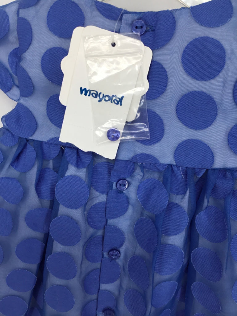 Mayoral Child Size 6-9 Months Blue Dress - girls