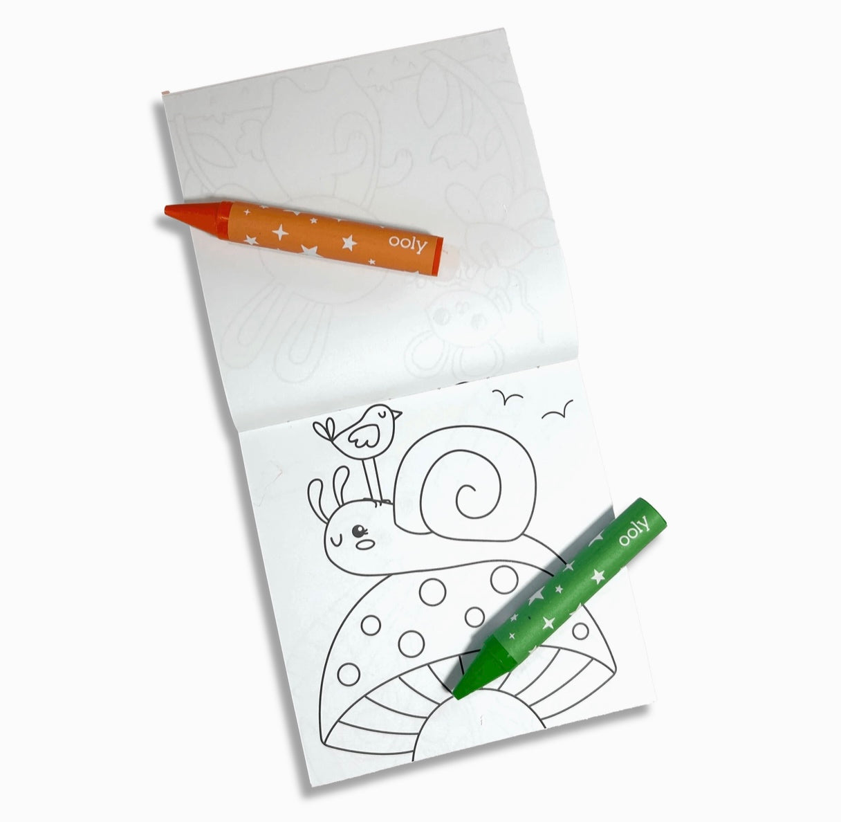 Ooly - Carry-Along! Coloring Book & Jumbo Crayons (Garden Pals)
