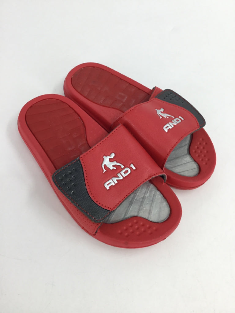 AND1 Child Size 13 Red Sandals/Flip Flops