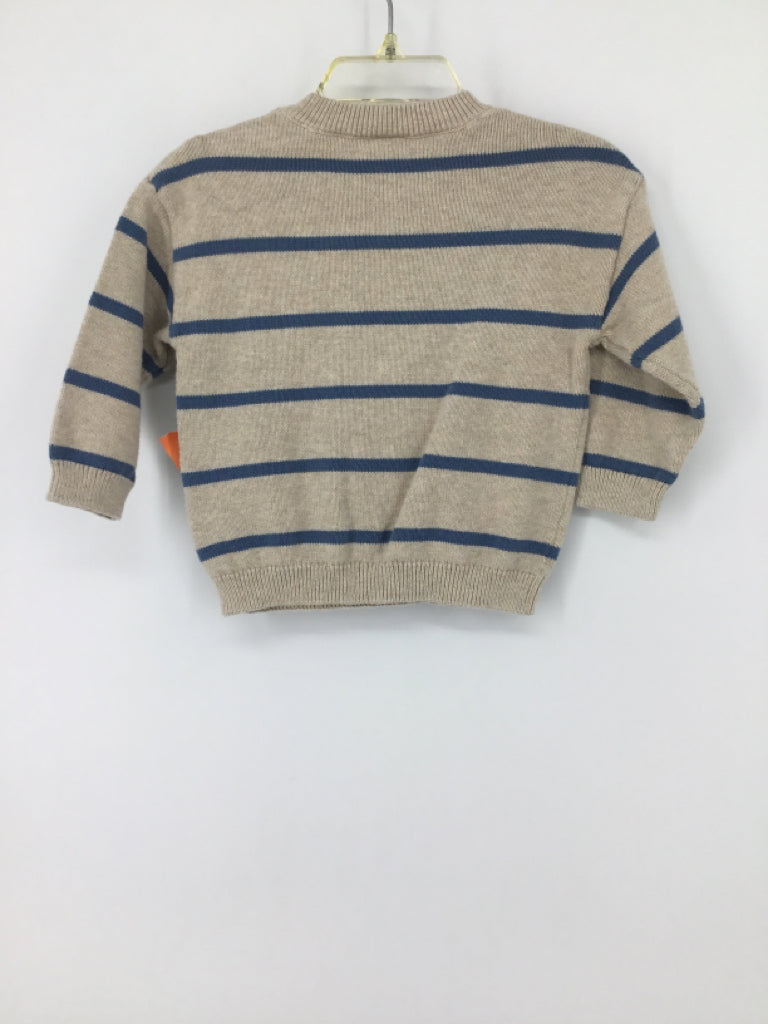 H & M Child Size 6 Months Tan Stripe Sweater - boys