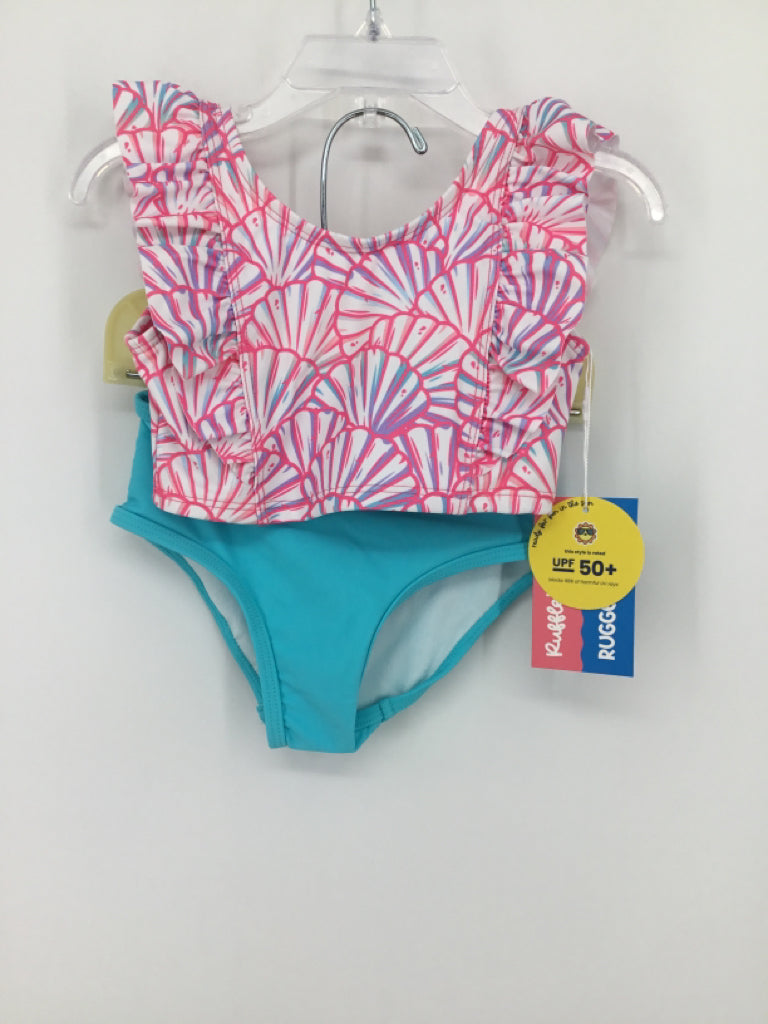 Ruffle Butts Child Size 18-24 Months Pink Swimwear - girls