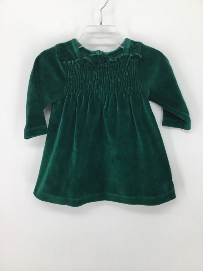 Ruffle Butts Child Size 6-12 Months Green Dress - girls
