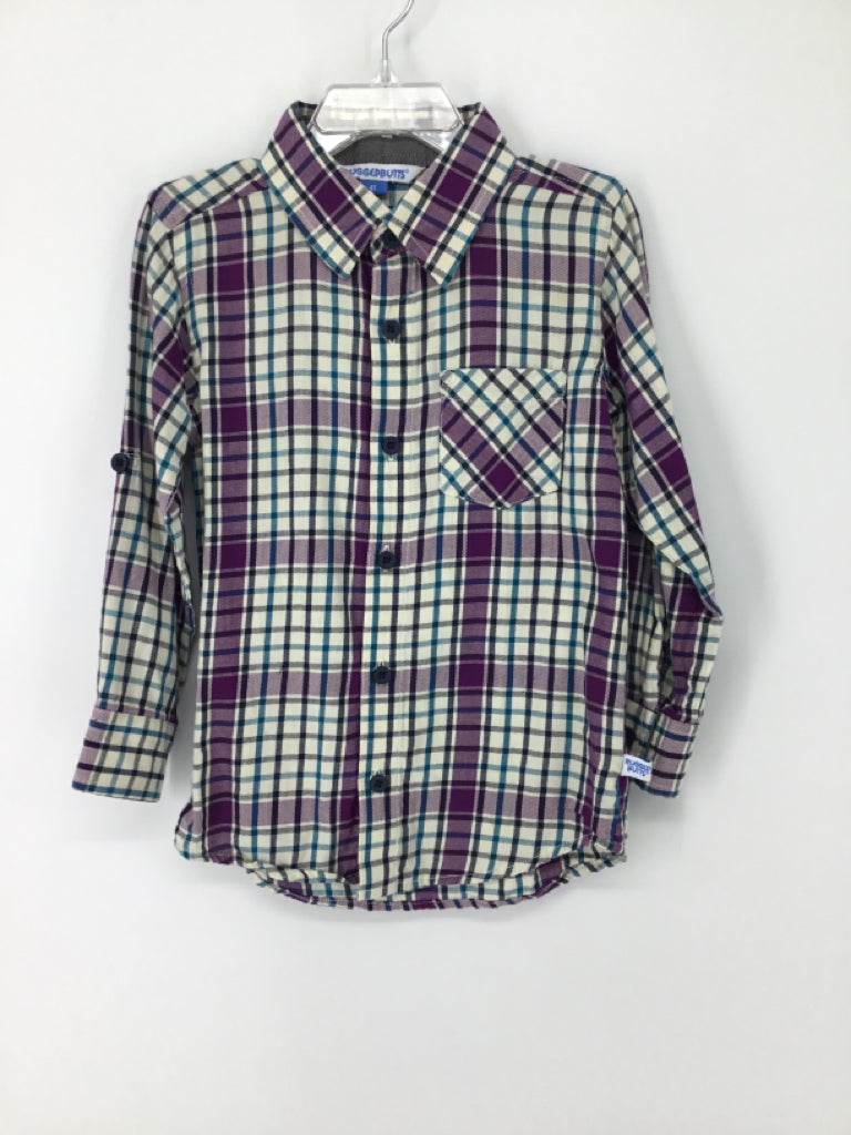 Rugged Butts Child Size 4 Purple Plaid Shirt - boys