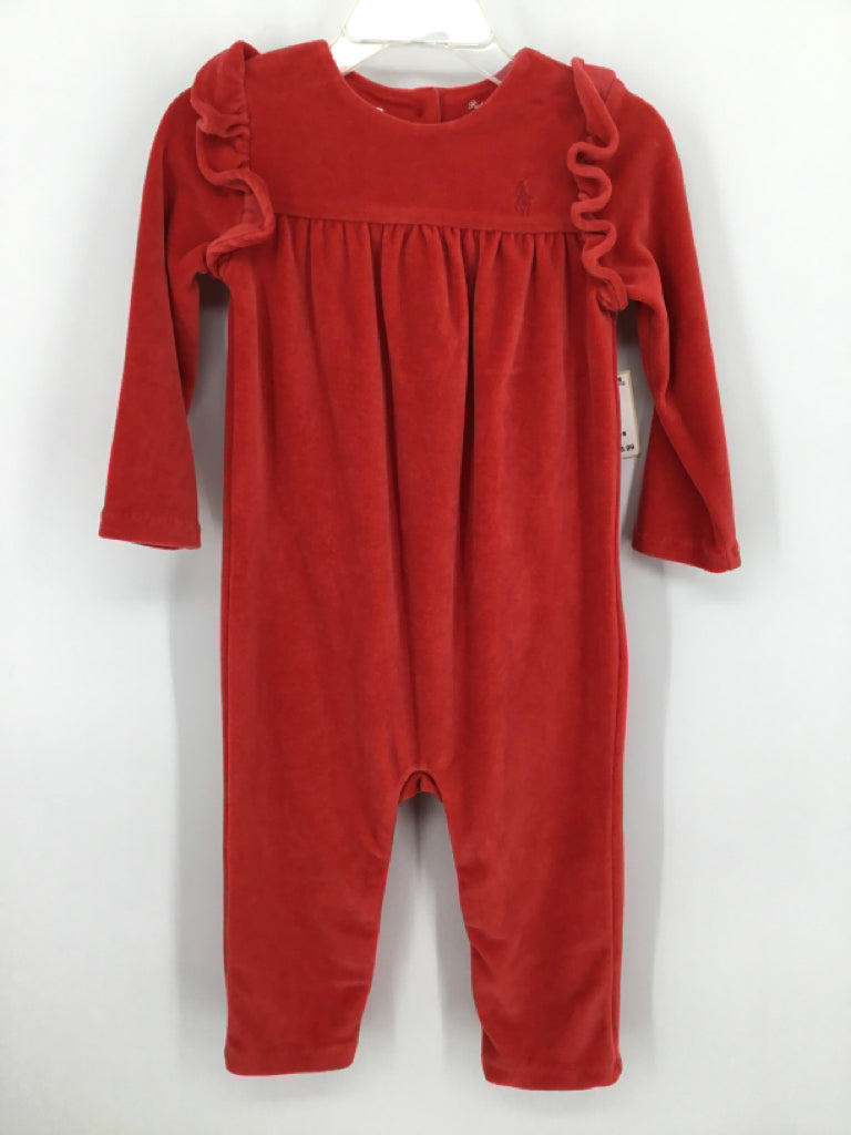 Ralph Lauren Child Size 12 Months Red Outfit - girls