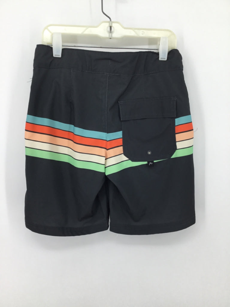 Art Class Child Size 12 Gray Stripe Swimwear - boys