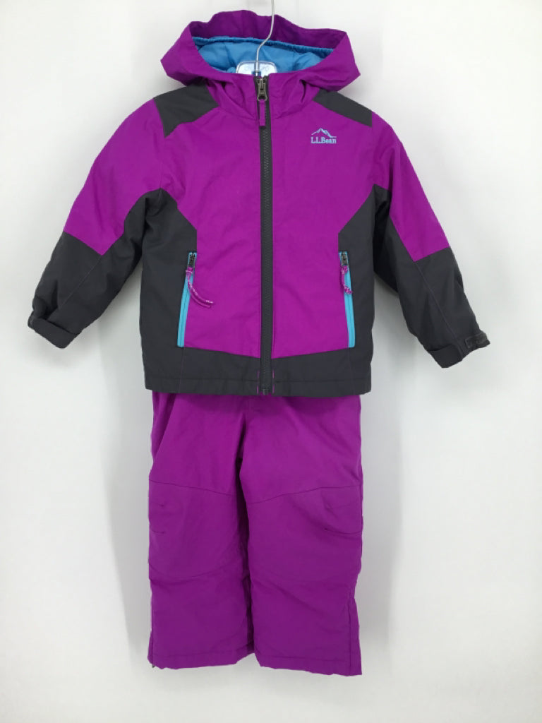LL Bean Child Size 3 Purple Outerwear - girls