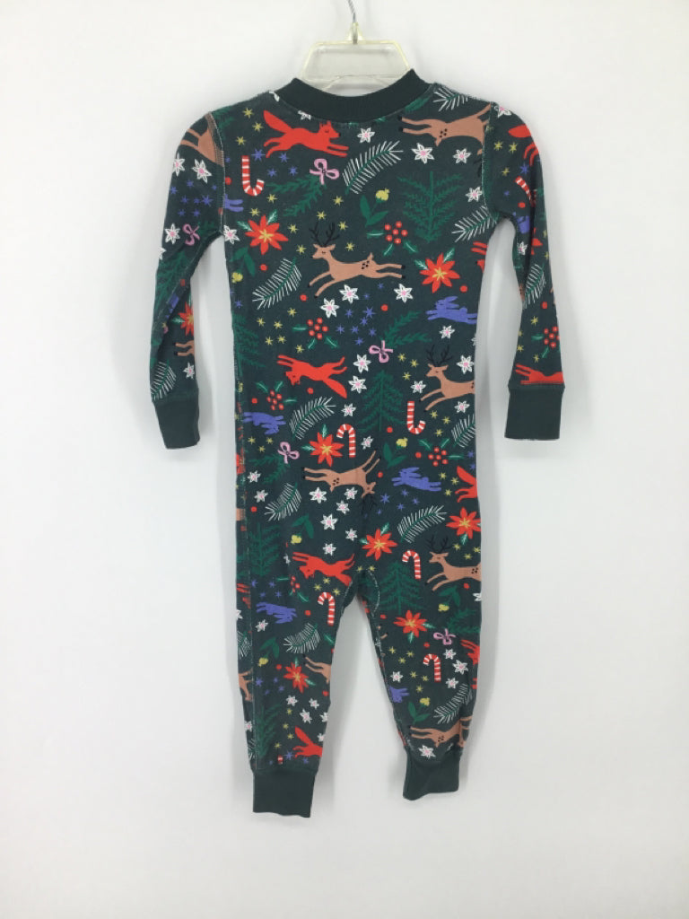 Hanna Andersson Child Size 2 Green Christmas Pajamas