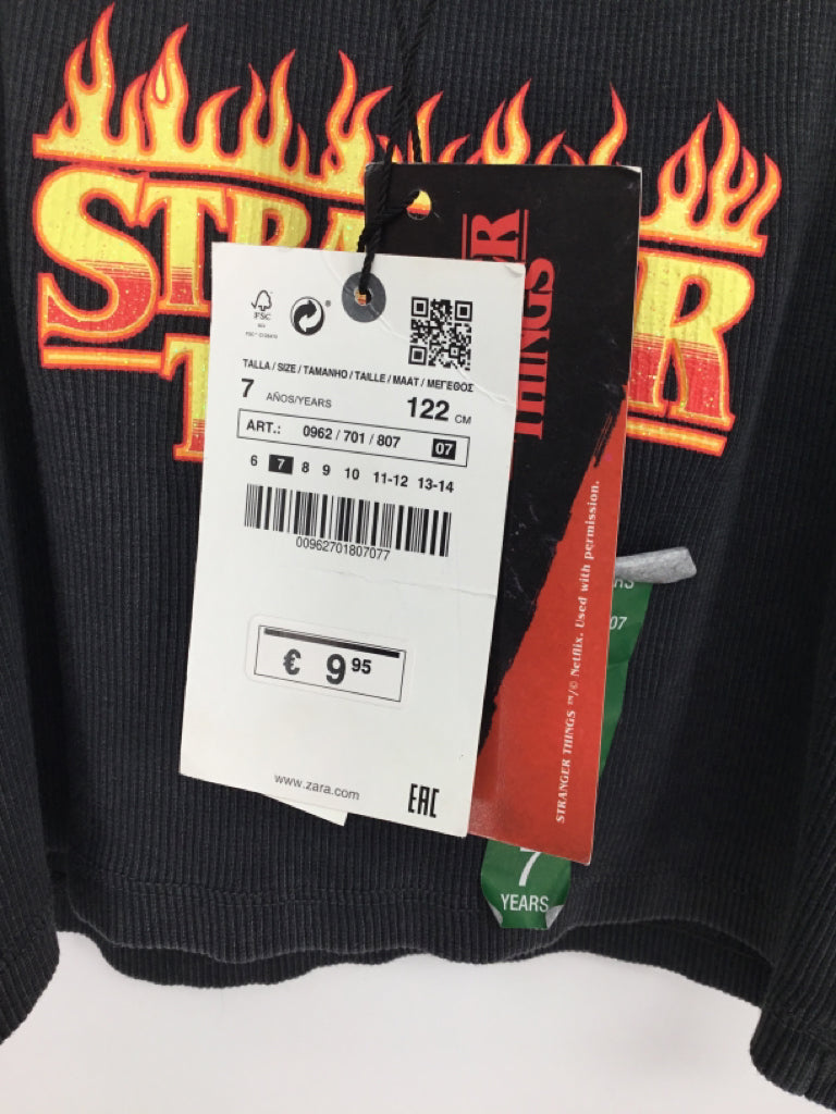 Zara + Stranger Things Child Size 7 Gray Tank top - girls