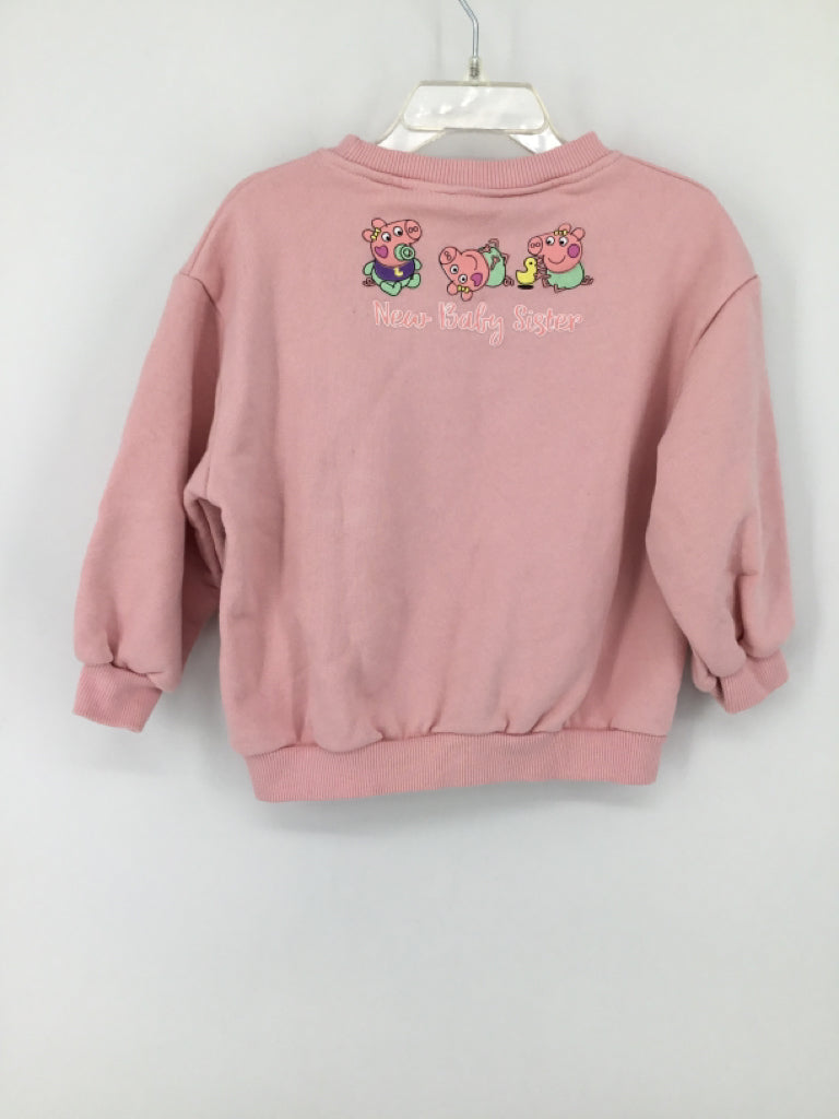 Zara + Peppa Pig Child Size 3 Pink Sweatshirt - girls