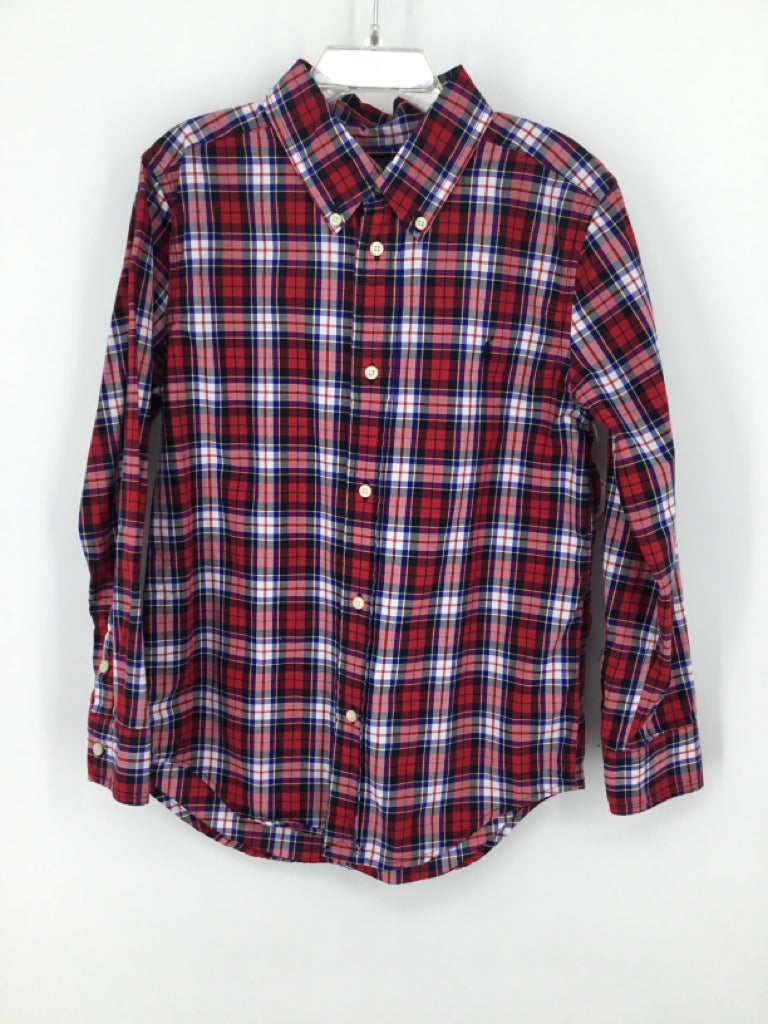 Ralph Lauren Child Size 7 Red Plaid Shirt - boys