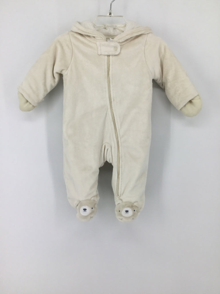 Just One You Made by Carters Child Size 3 Months White Solid Outerwear - boys