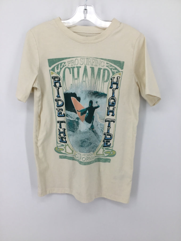OshKosh B'gosh Child Size 12 Cream screen printed T-shirt - boys