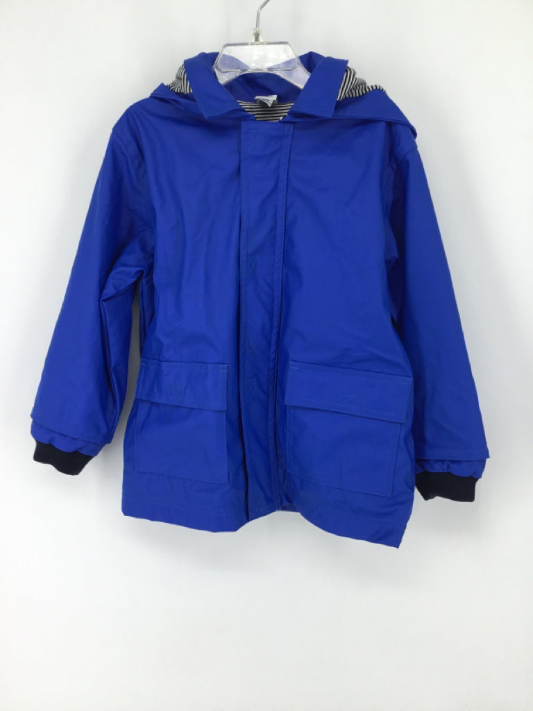 Petit Bateau Child Size 4 Blue Solid Raincoat - boys
