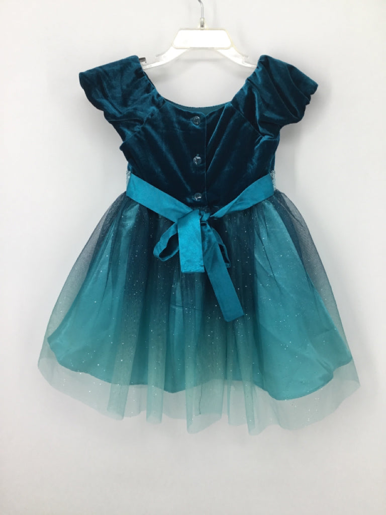 Jona Michelle Child Size 2 Teal Dress - girls