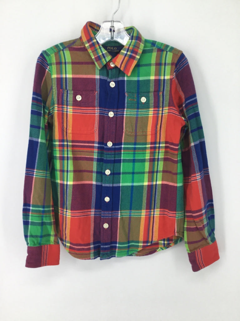Ralph Lauren Child Size 12 Multi-Color Plaid Shirt - boys