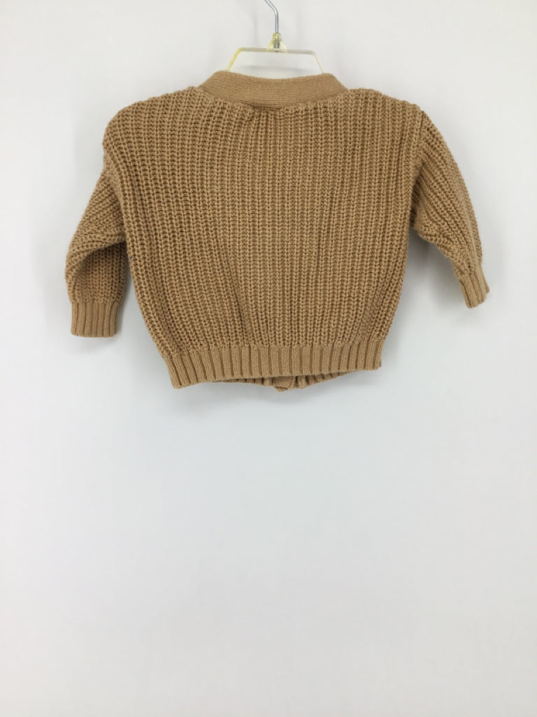 Little Co Child Size Newborn Tan Solid Sweater - boys