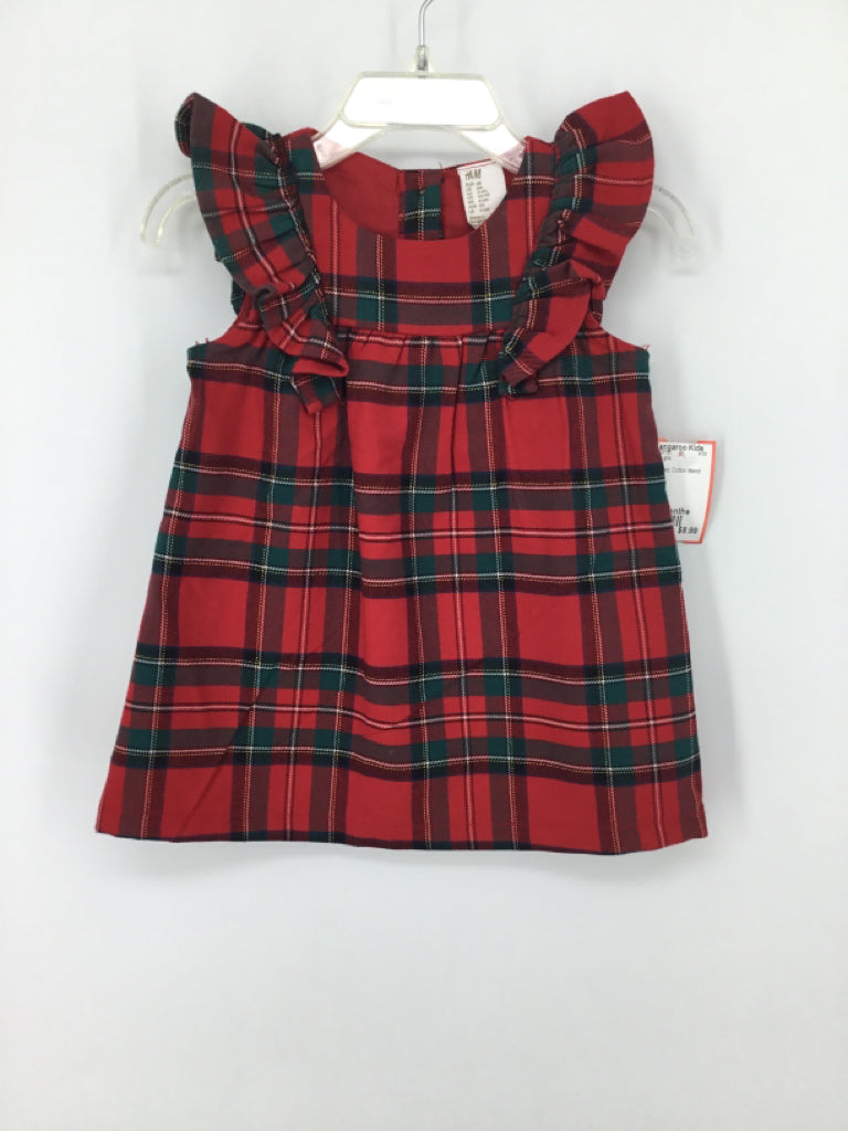 H & M Child Size 6 Months Red Dress - girls