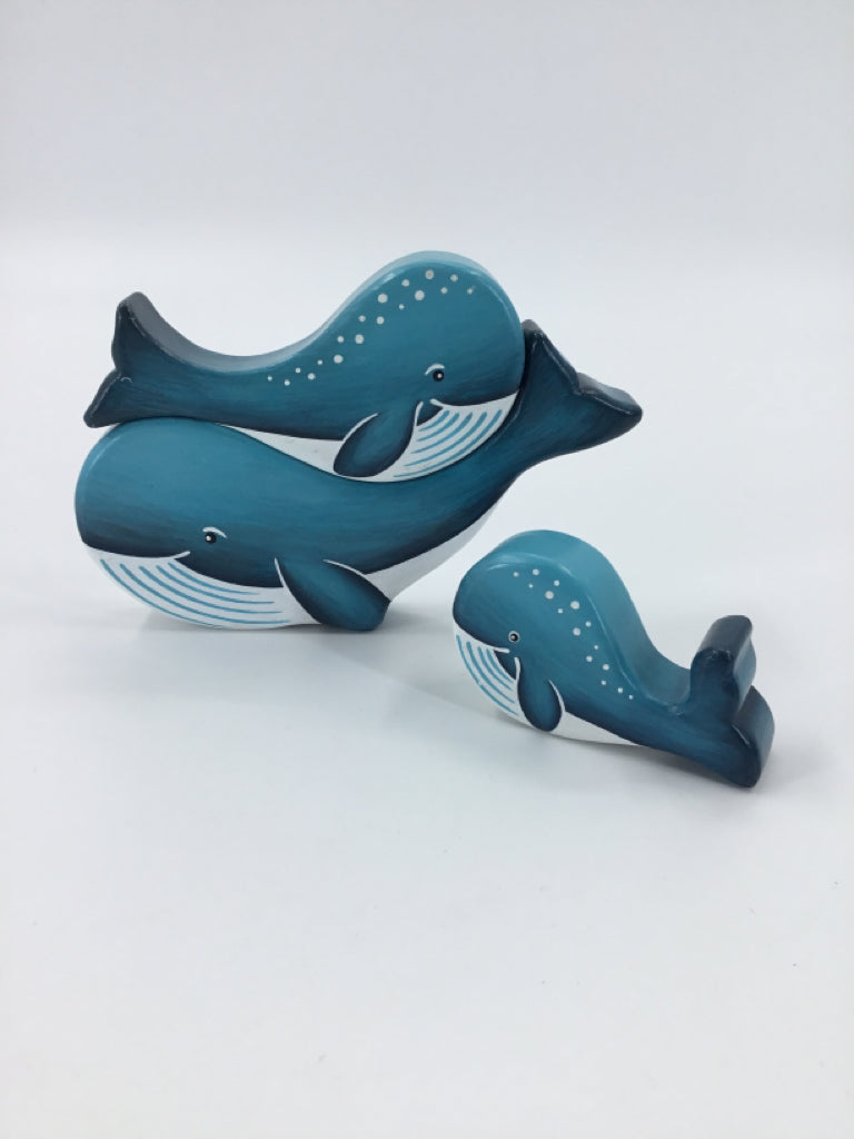 Wooden Whale Stacking Blocks