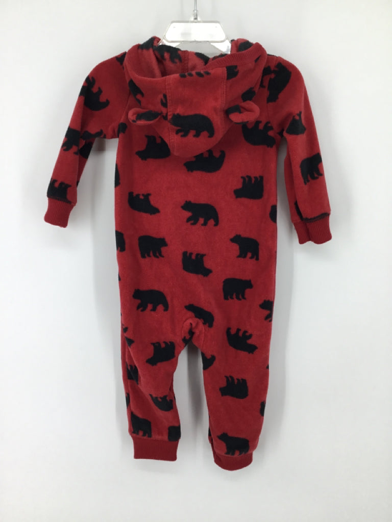 Carter's Child Size 12 Months Red Print Outfit - boys