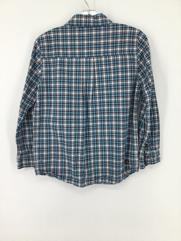 Tea Child Size 8 Blue Plaid Shirt - boys